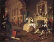 William Hogarth shortly after the wedding oil on canvas